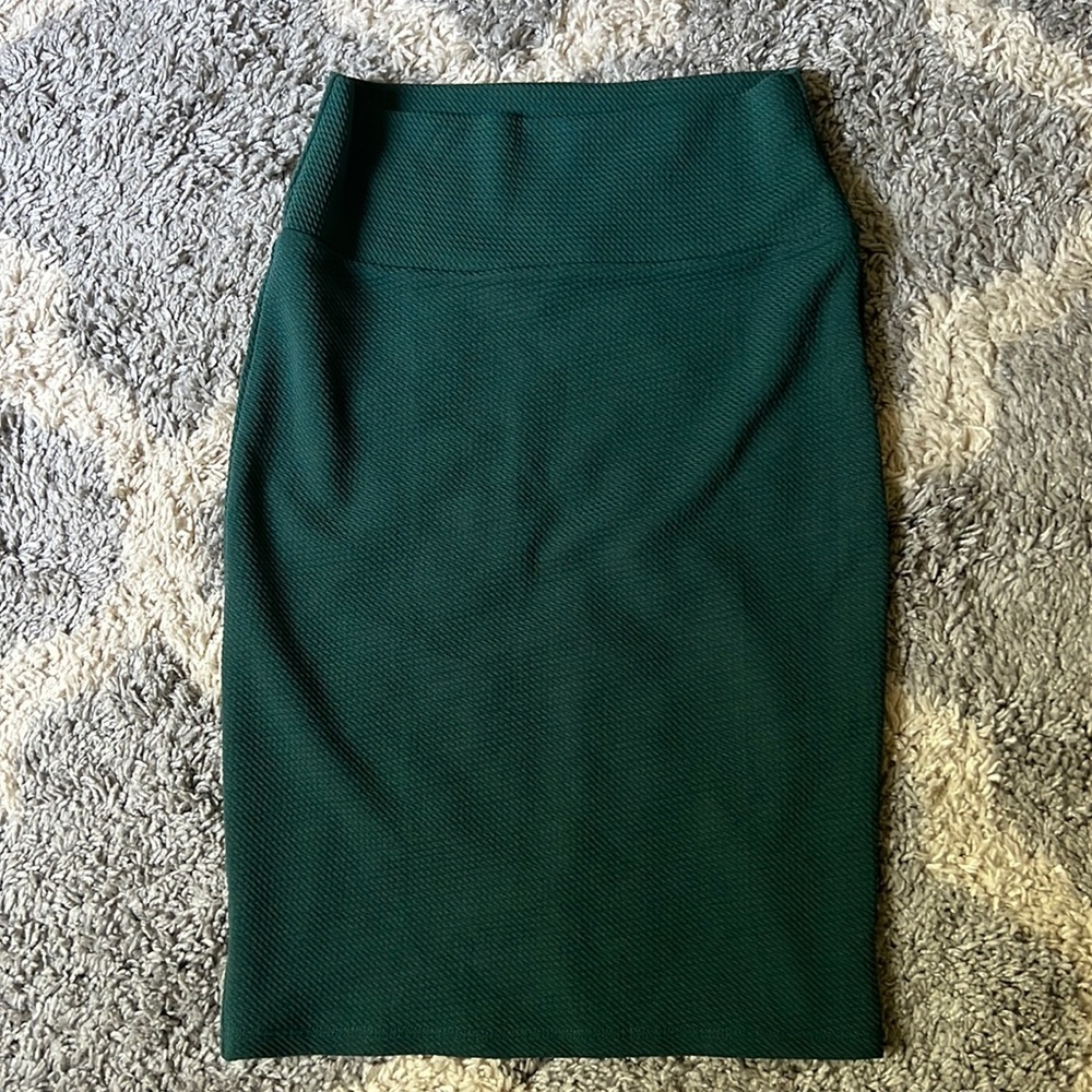 LulaRoe Cassie Pencil Skirt Forest Green XS